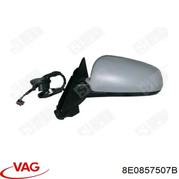 Купити 8E0857507B VAG Накладка/кришка дзеркала заднього виду, ліва