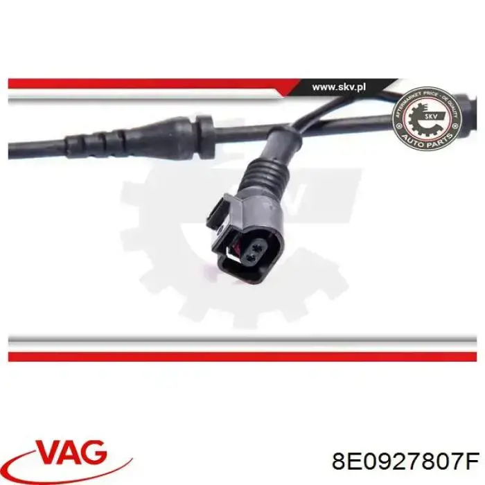 Датчик АБС (ABS) задній, лівий 8E0927807F VAG