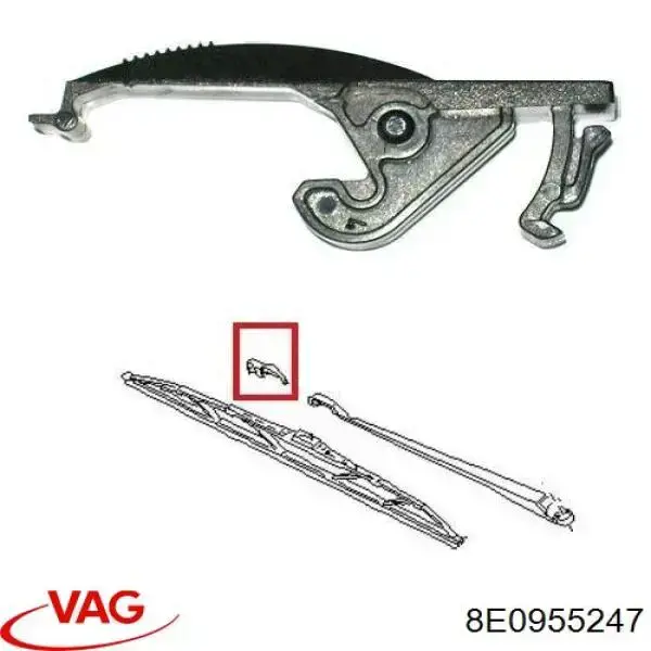 Купити 8E0955247 VAG Пружинна засувка супорту