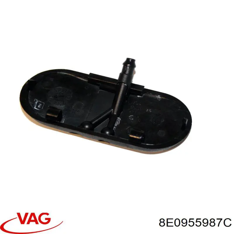 Форсунка омивача скла лобового, ліва 8E0955987C VAG