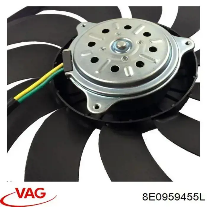 Вентилятор системи охолодження лівий VAG 8E0959455L ціна, від 40.44 USD