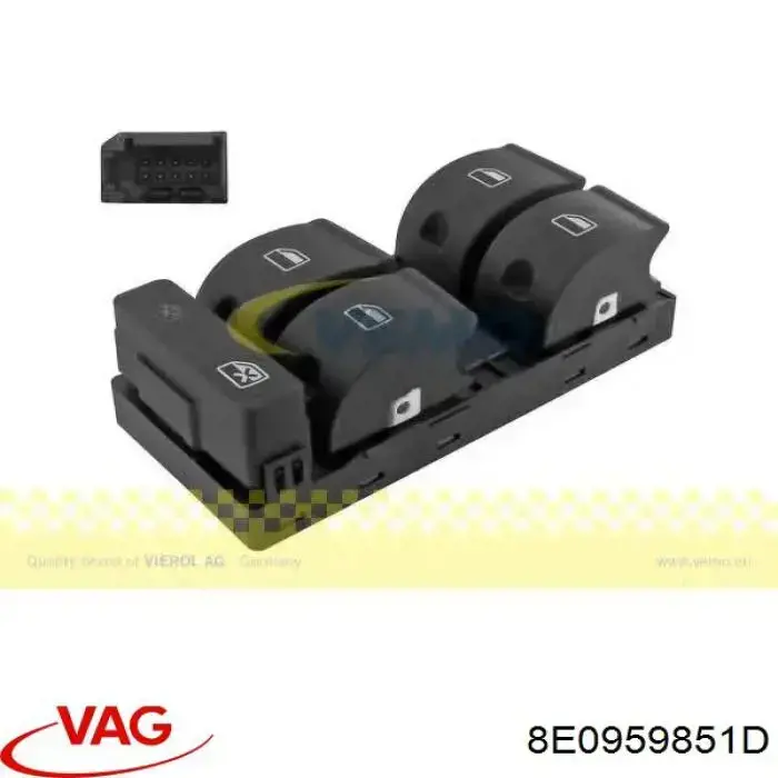 8E0959851D VAG кнопковий блок керування склопідіймачами передній лівий