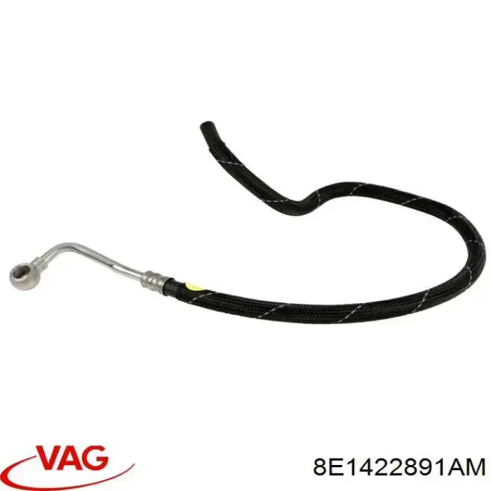 Купити 8E1422891AC VAG Шланг ГПК, низького тиску, від рейки/механізму до радіатора