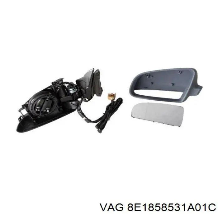 Купити 8E1858531A01C VAG Корпус дзеркала заднього виду, лівого