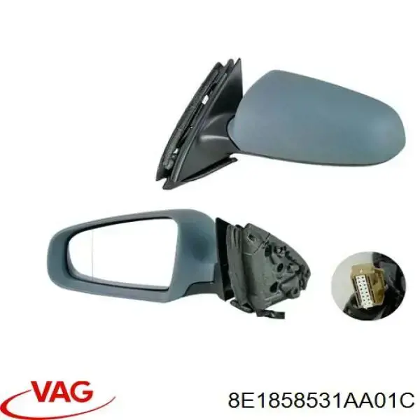 Ліве бічне дзеркало VAG 8E1858531AA01C ціна, від 60.80 USD