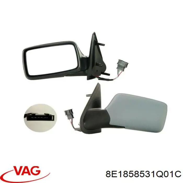 Ліве бокове дзеркало 8E1858531Q01C VAG
