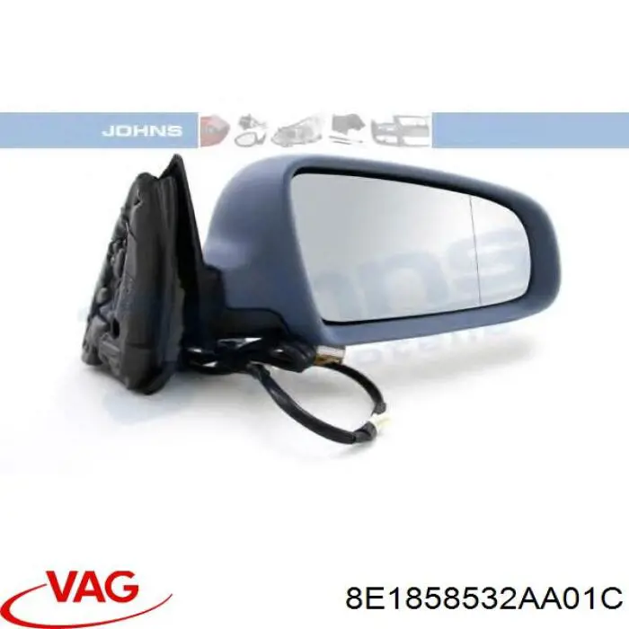 Корпус дзеркала заднього виду, правий VAG 50010FA0