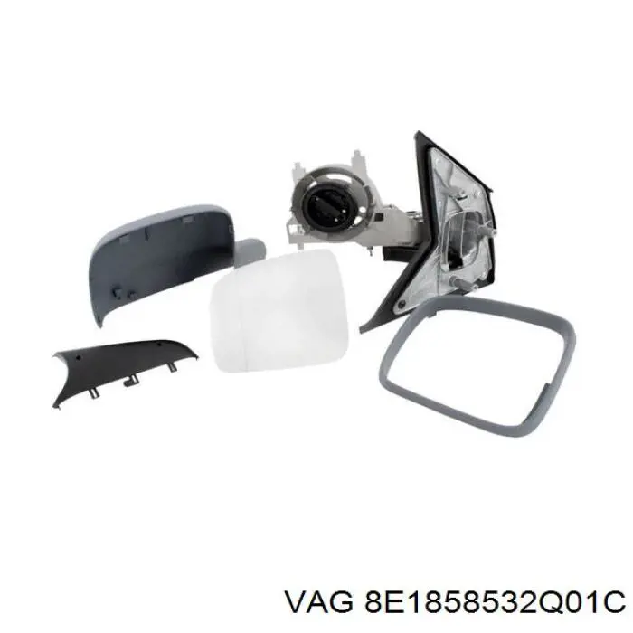 Корпус дзеркала заднього виду, правий 8E1858532Q01C VAG