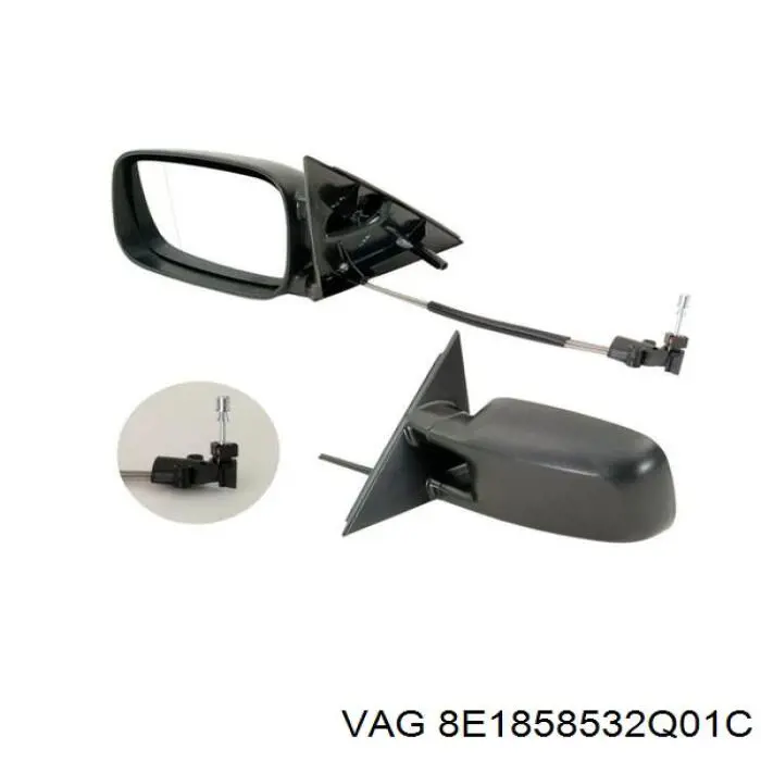 Корпус дзеркала заднього виду, правий VAG 8E1858532Q01C