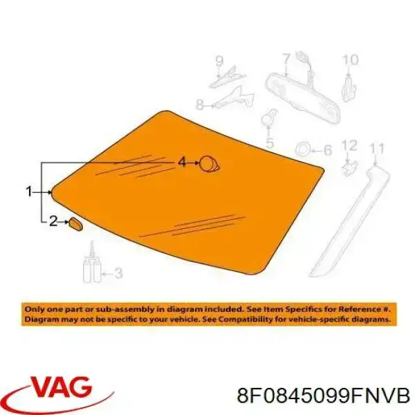 Автоскло VAG 8F0845099FNVB ціна, від 208.55 USD