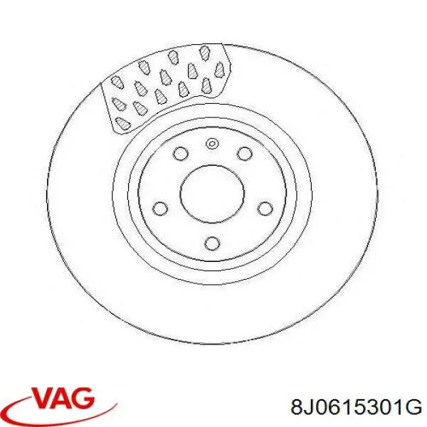Гальмівні диски передні 8J0615301G VAG