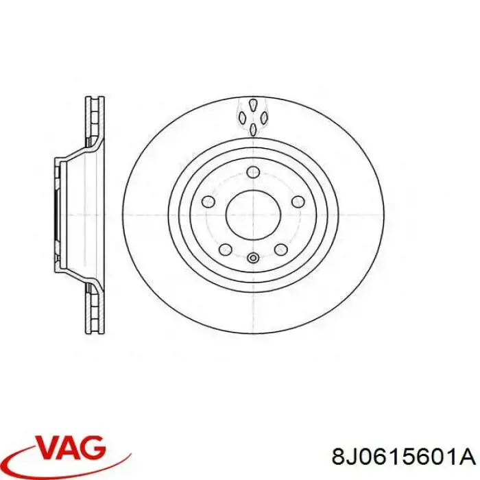 Гальмівні диски 8J0615601A VAG