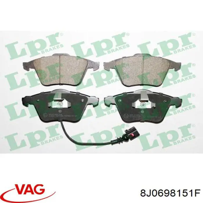 Передні тормозні колодки 8J0698151F VAG