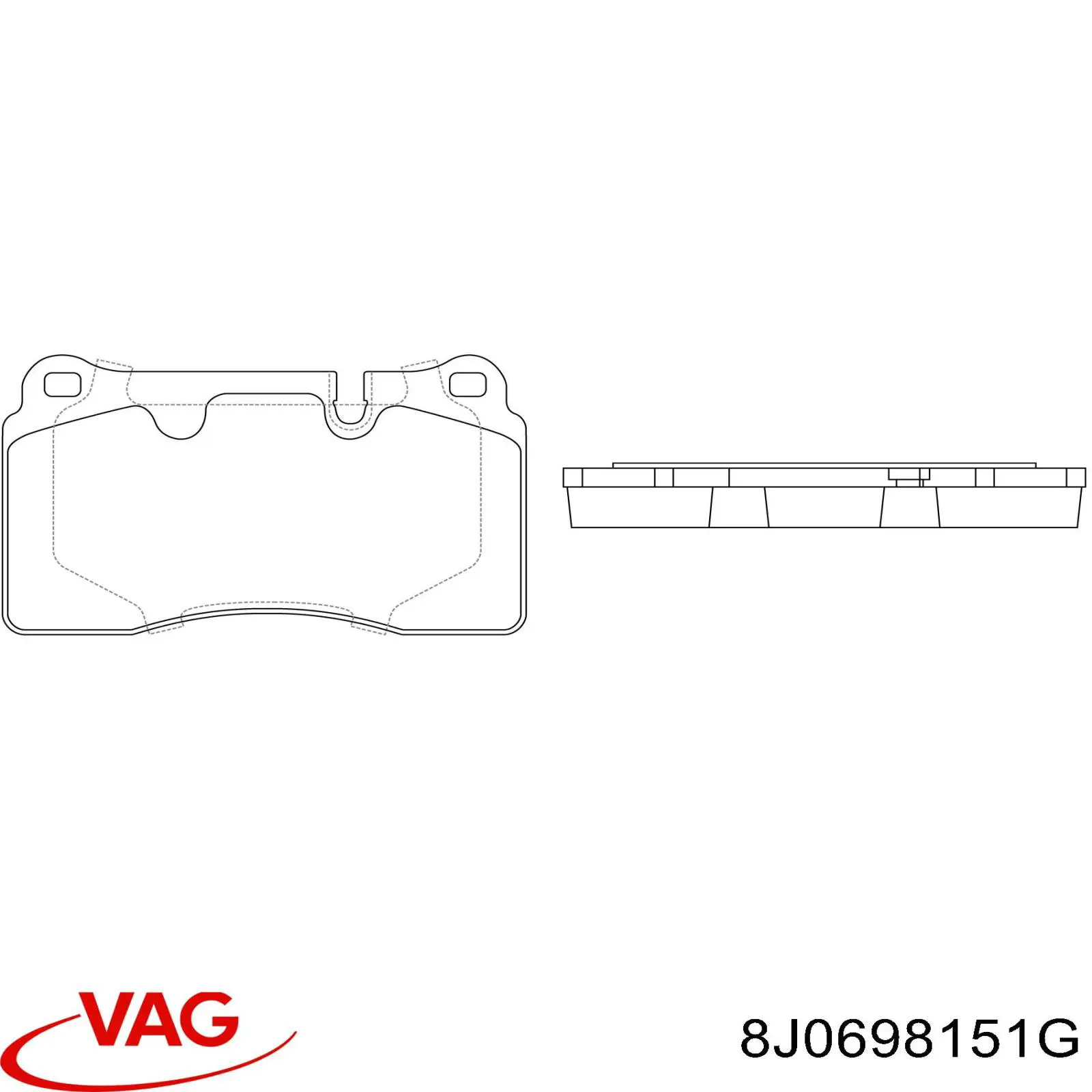 Гальмівні колодки VAG 8J0698151G ціна, від 40.28 USD