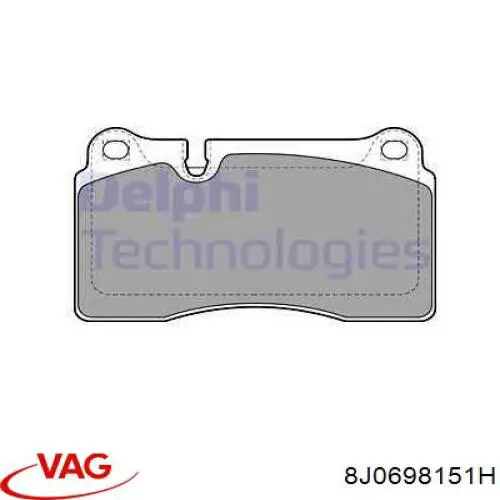 Передні тормозні колодки 8J0698151H VAG