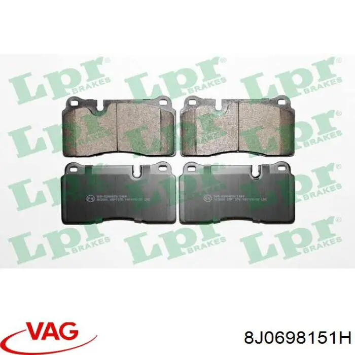 Купити 8J0698151H VAG Колодки гальмівні передні, дискові