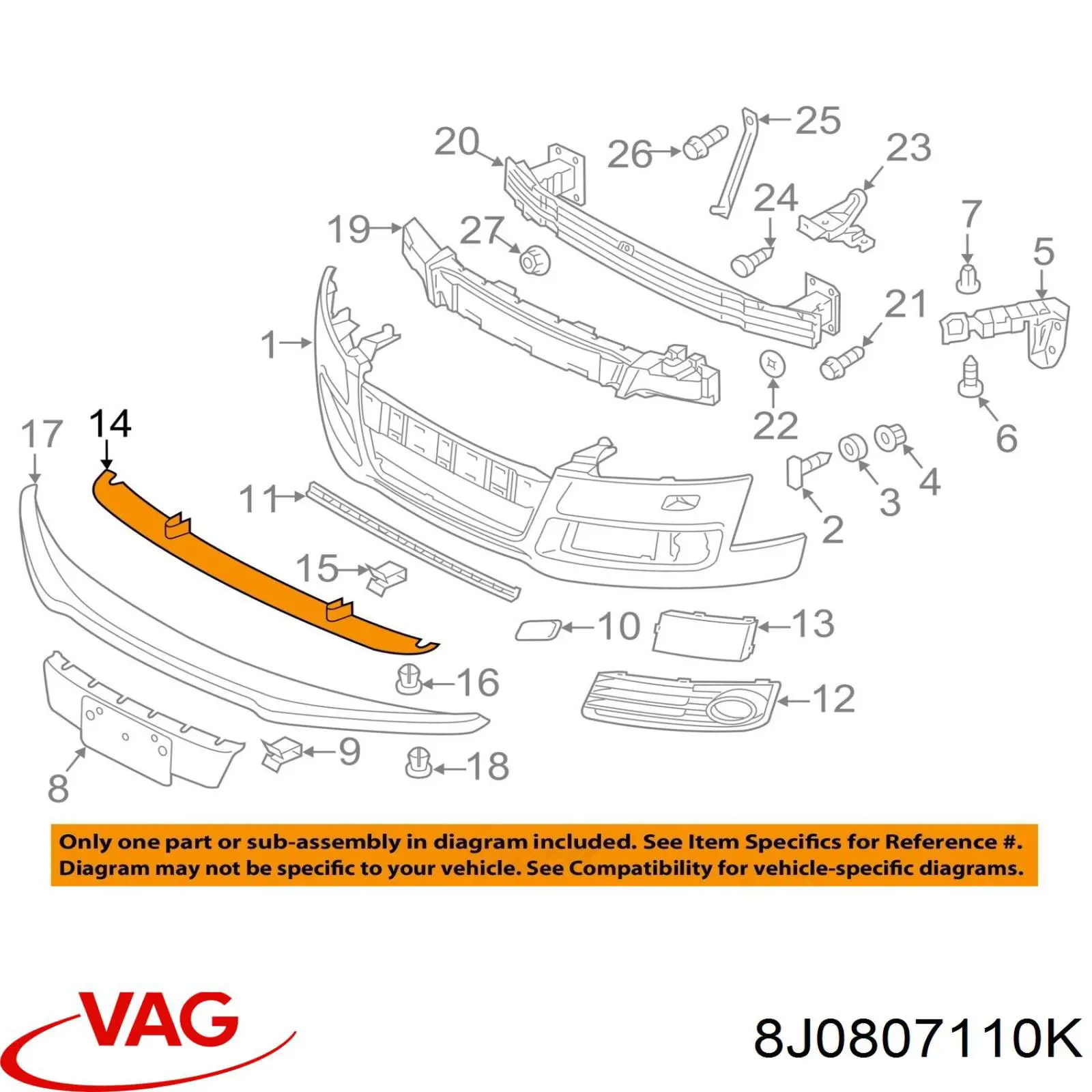  VAG 8J0807110K ціна, від 224.44 USD