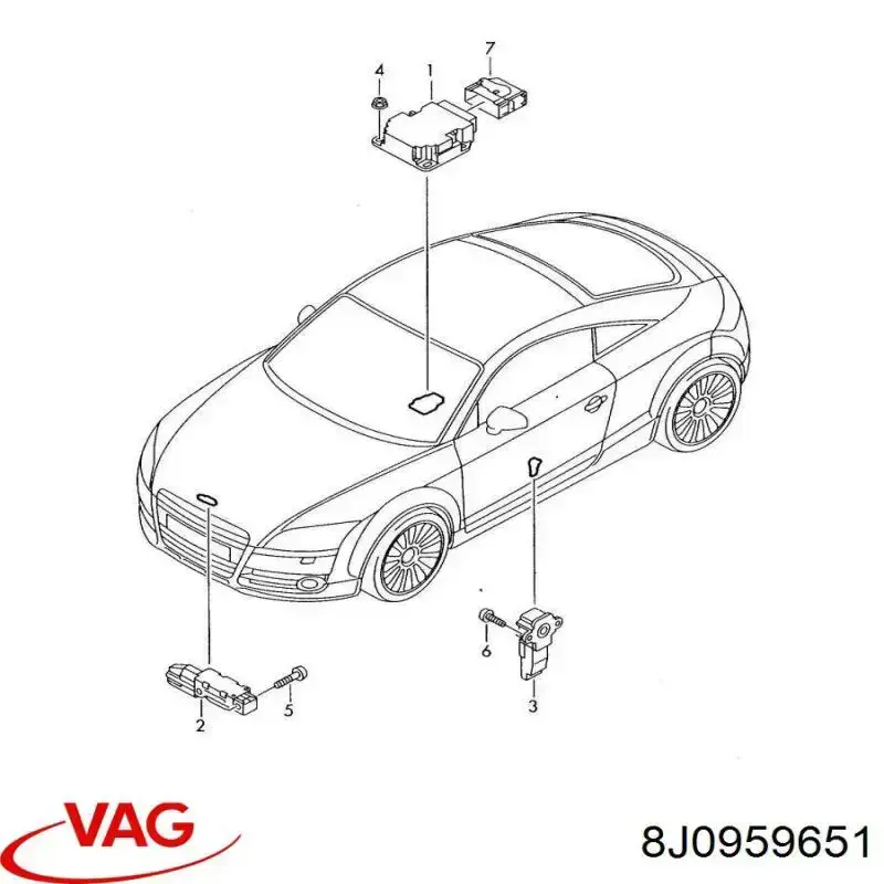 Датчик Ейрбег передній VAG 8J0959651 ціна, від 16.69 USD