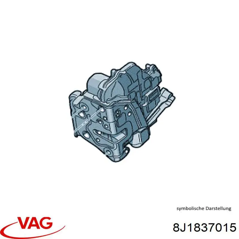 Замок передньої лівої двері 8J1837015 VAG