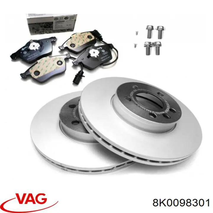 8K0098301 VAG Передні гальмівні колодки