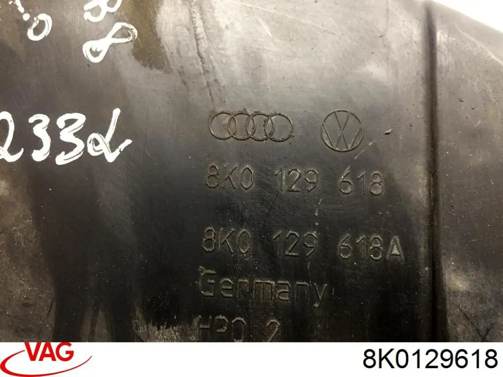 8K0129618 VAG Повітрозабірник повітряного фільтра