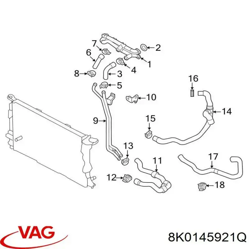  VAG 8K0145921Q ціна, від 17.99 USD