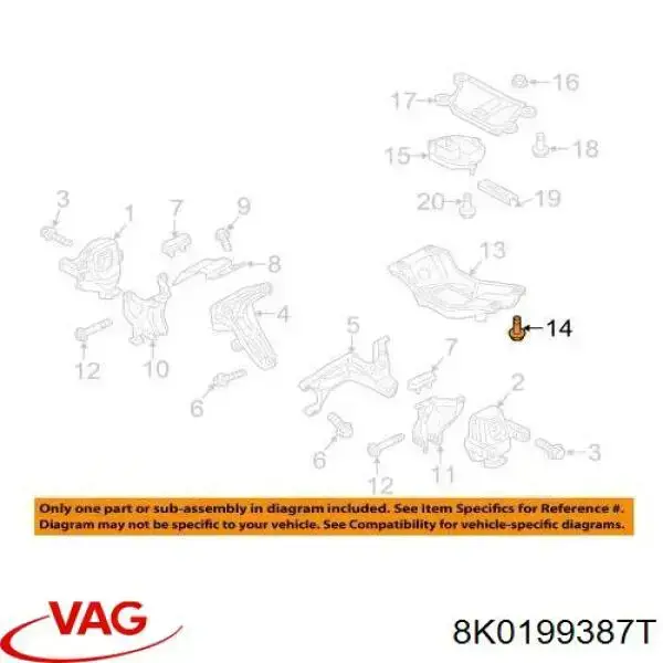  VAG 8K0199387T ціна, від 2.53 USD