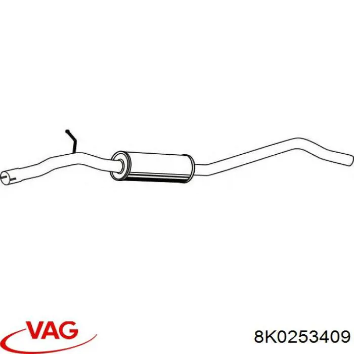 8K0253409 VAG Середній глушник