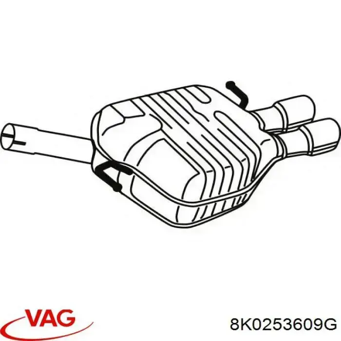 Купити 8K0253609G VAG Вихлоп