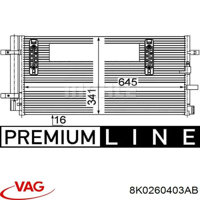 Купити 8K0260403AB VAG Радіатор системи охолодження кондиціонера