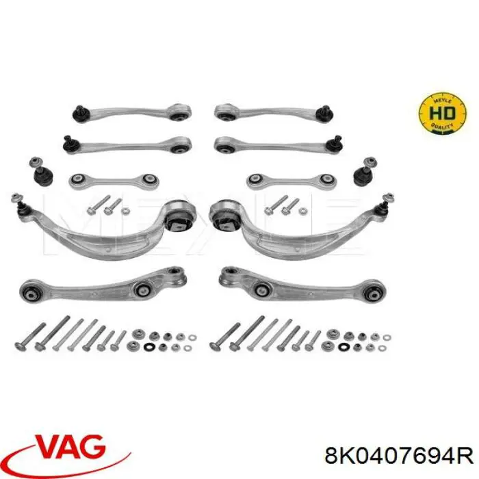 Важіль передньої підвіски нижній, правий VAG 8K0407694R ціна, від 62.79 USD
