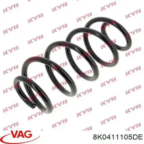 Пружина передня VAG 8K0411105DE ціна, від 38.66 USD