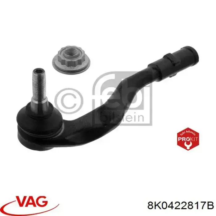 Накінечник рульової тяги, зовнішній VAG 8K0422817B