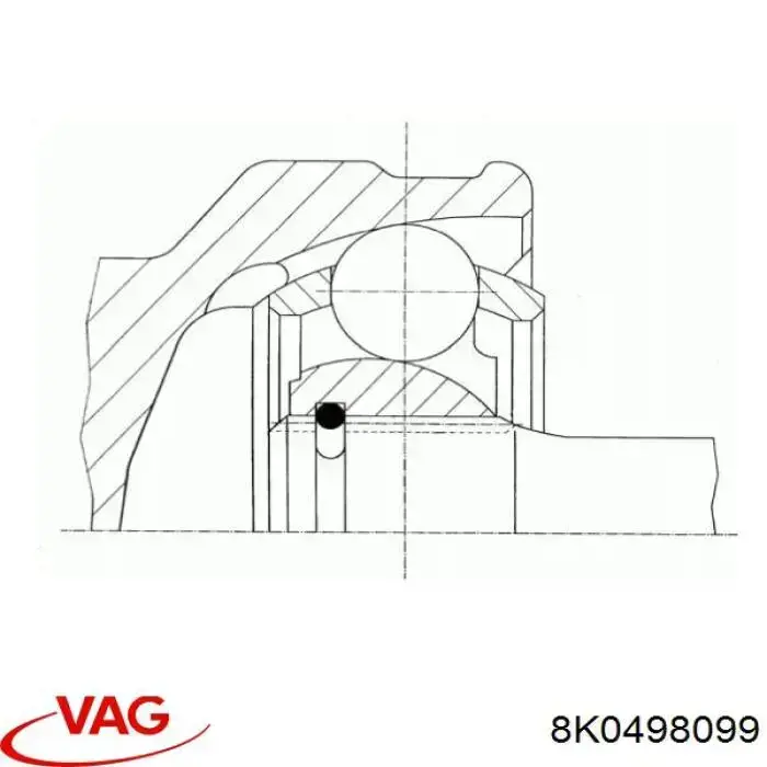 ШРУС зовнішній передній 8K0498099 VAG