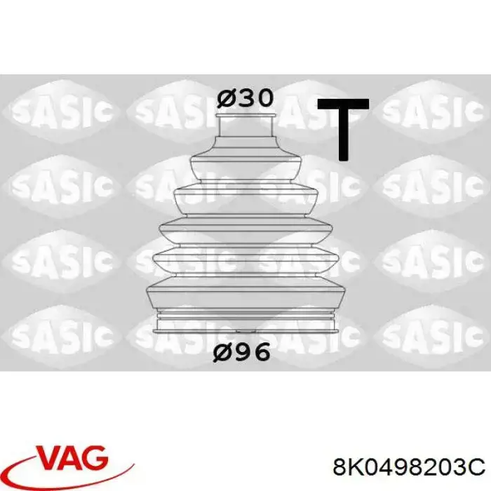 Купити 8K0498203C VAG Пильник шарніра приводу