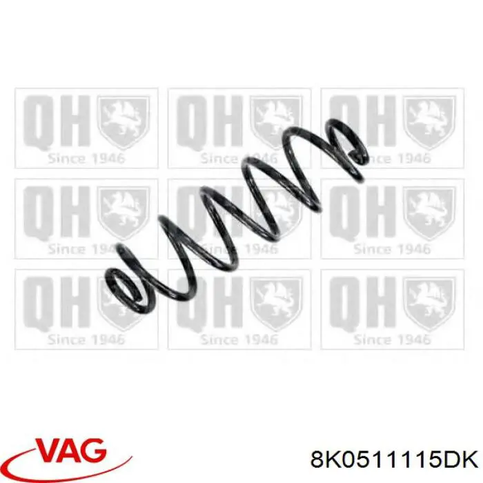 Пружина задня 8K0511115DK VAG