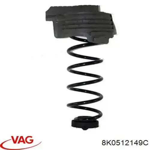 Купити 8K0512149C VAG Проставка (гумове кільце) пружини задньої, верхня