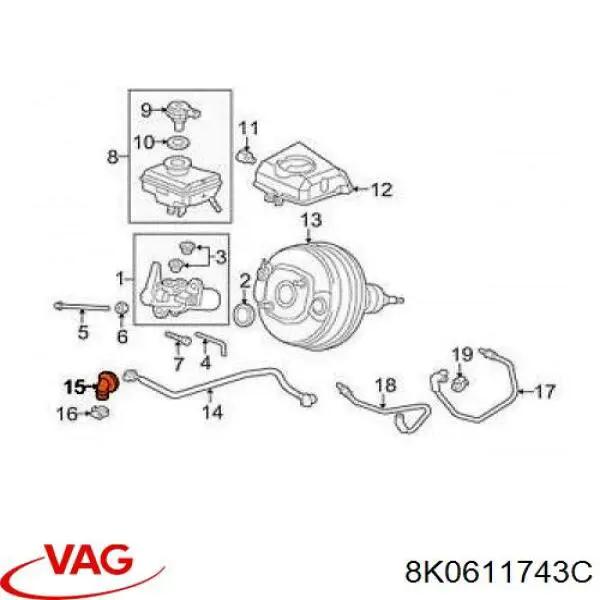  VAG 4F0611743D ціна, від 3.80 USD