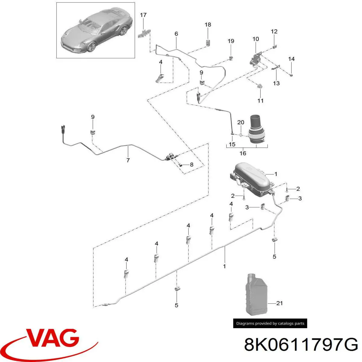 VAG 8K0611797D ціна, від 1.27 USD