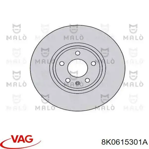 8K0615301A VAG Гальмо дискове переднє