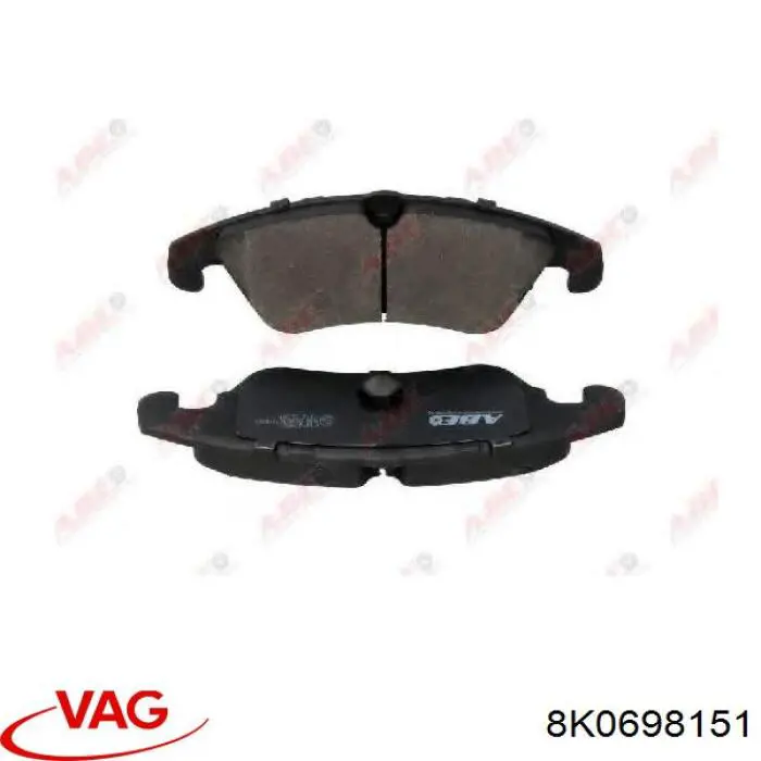 Купити 8K0698151 VAG Колодки гальмівні передні, дискові