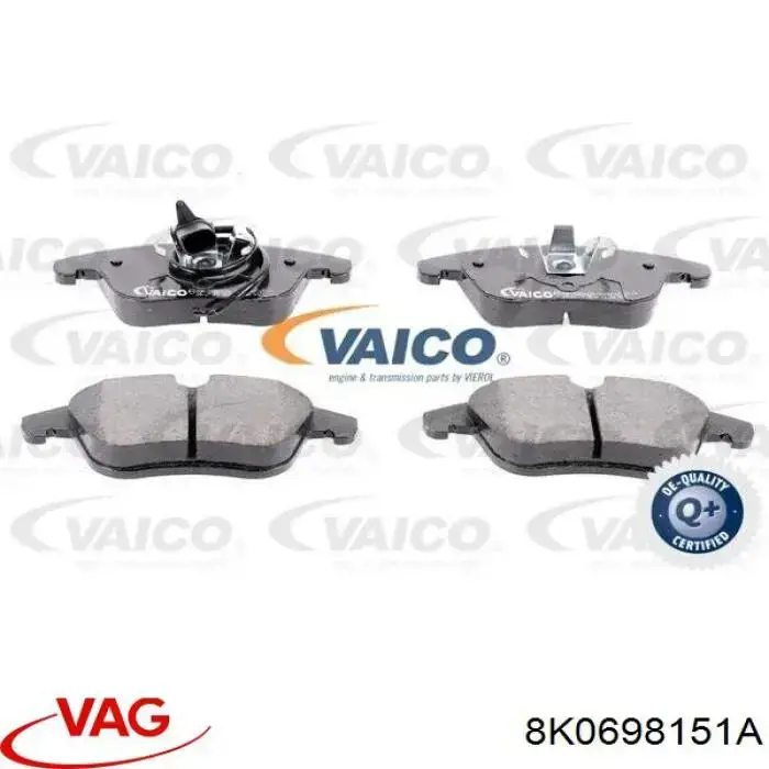 8K0698151A VAG Передні гальмівні колодки
