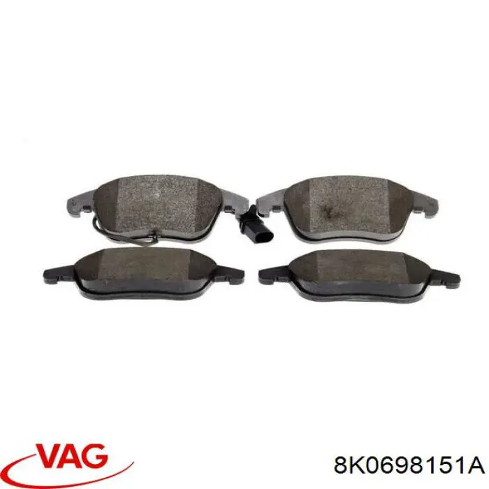 Гальмівні колодки VAG 8K0698151A ціна, від 51.99 USD