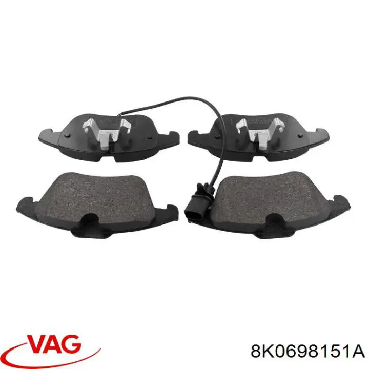 Купити 8K0698151A VAG Колодки гальмівні передні, дискові