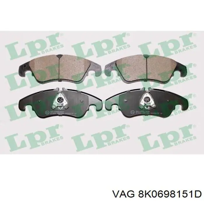 Купити 8K0698151D VAG Колодки гальмівні передні, дискові