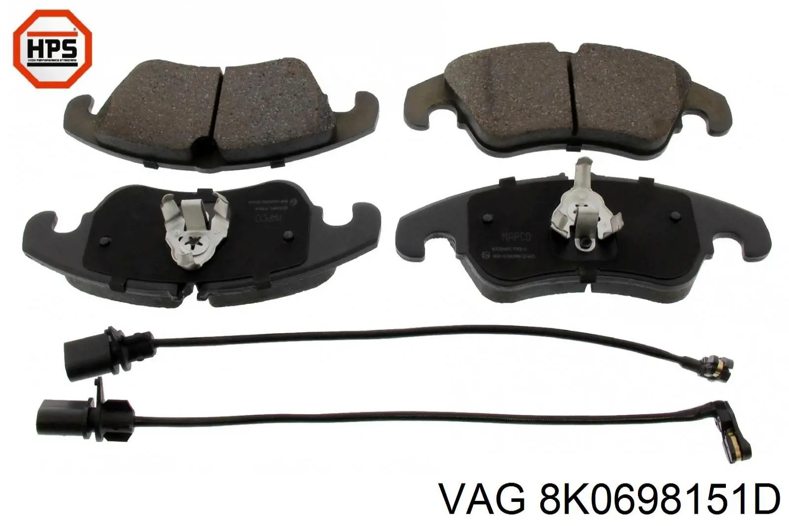 Гальмівні колодки VAG 8K0698151D ціна, від 74.26 USD