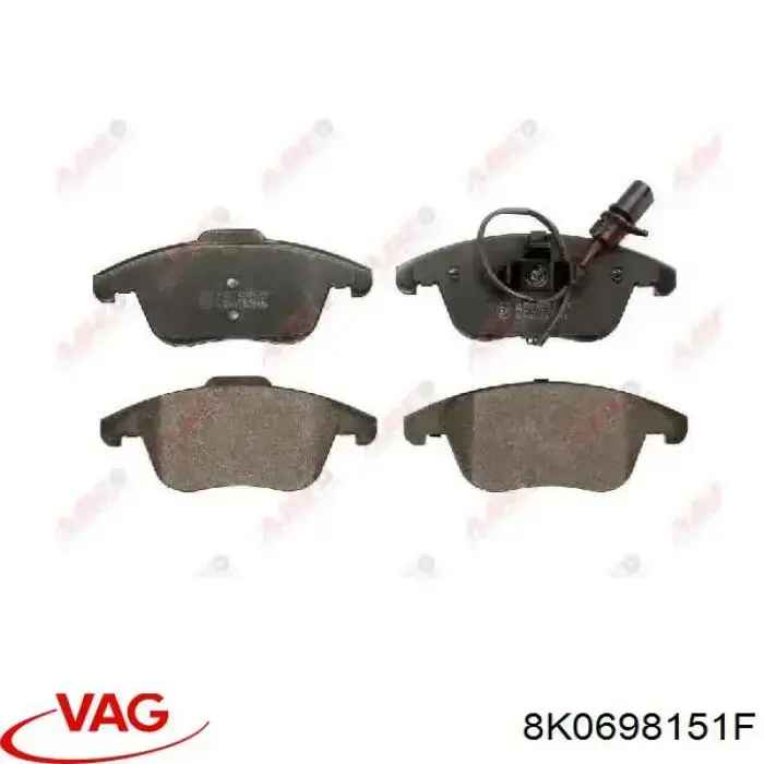 Гальмівні колодки VAG 8K0698151F ціна, від 56.93 USD