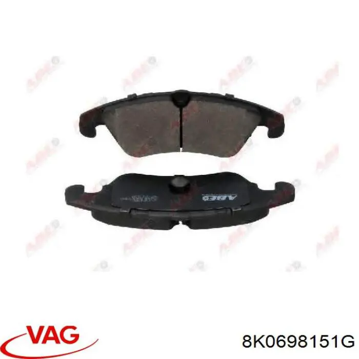 Гальмівні колодки VAG 8K0698151G ціна, від 49.73 USD
