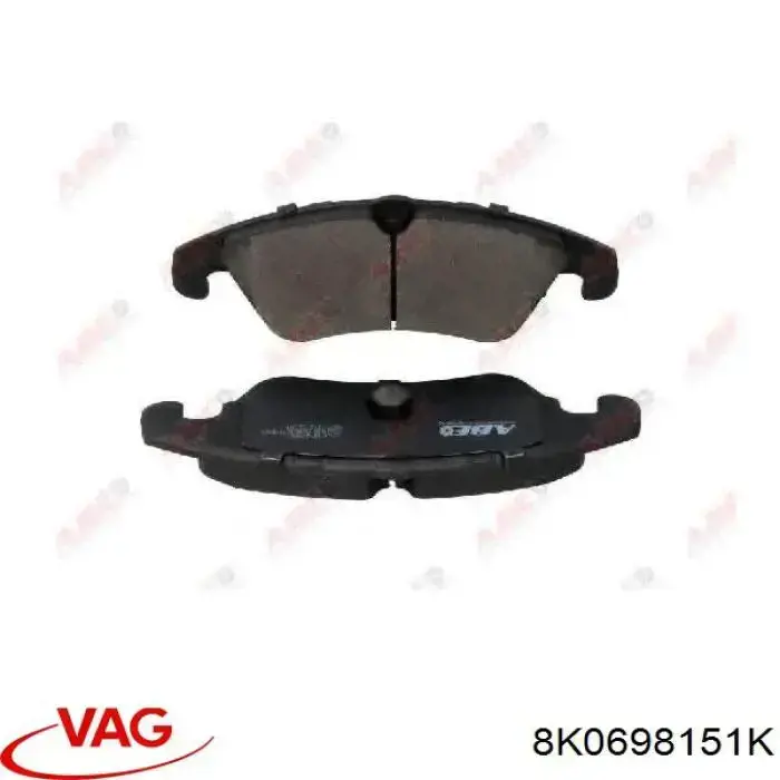 Передні тормозні колодки 8K0698151K VAG
