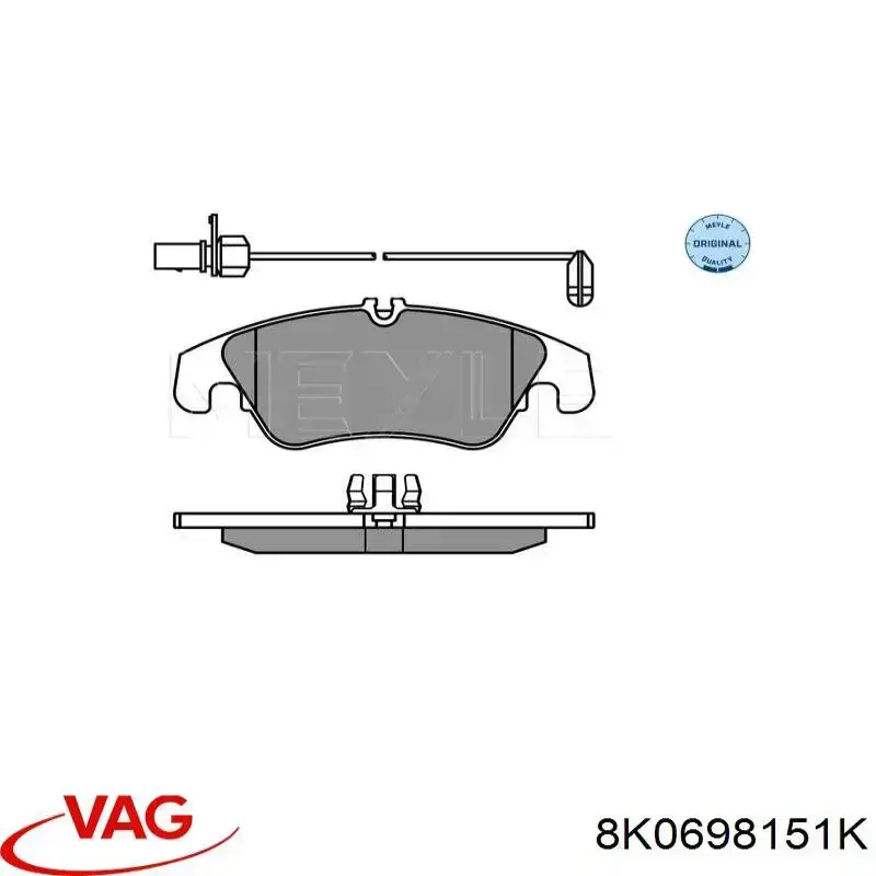 8K0698151K VAG Передні гальмівні колодки